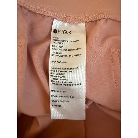 FIGS Zamora Jogger Scrub Pants Womens Sz 4XL/P Pink Sand Pull On Medical 1000208 - Picture 3 of 5